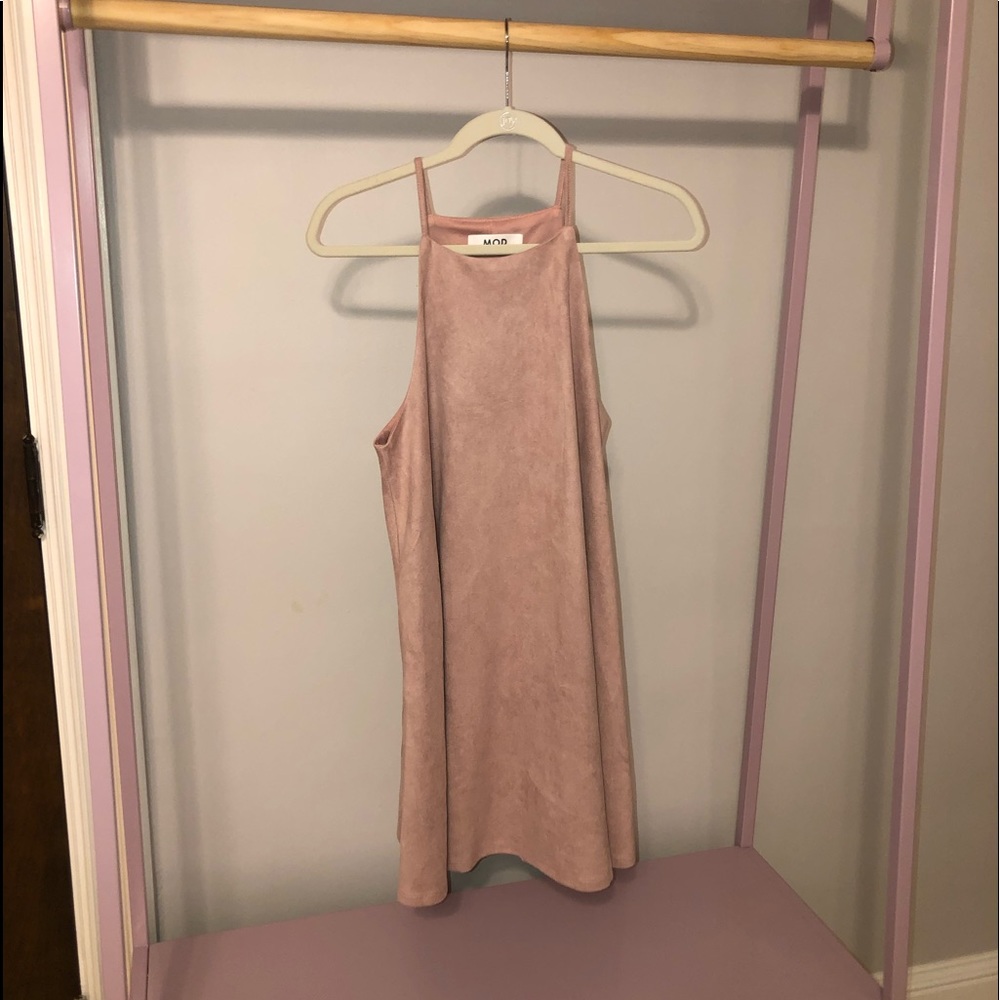 Blush Suede Dress